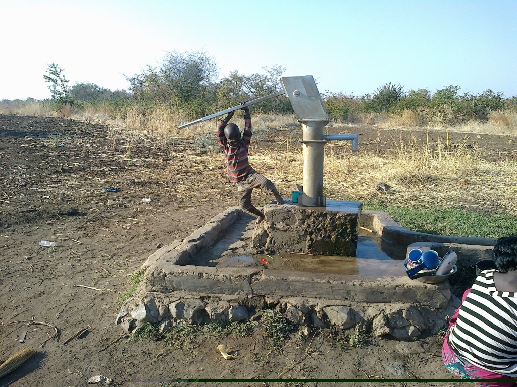 Labour intensive borehole at Chileleko blind people's settlement